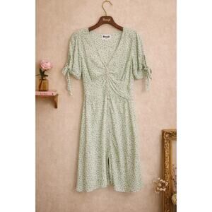 Rouje Paris Green Floral Mini Dress – Effortless French Chic FR34/US2